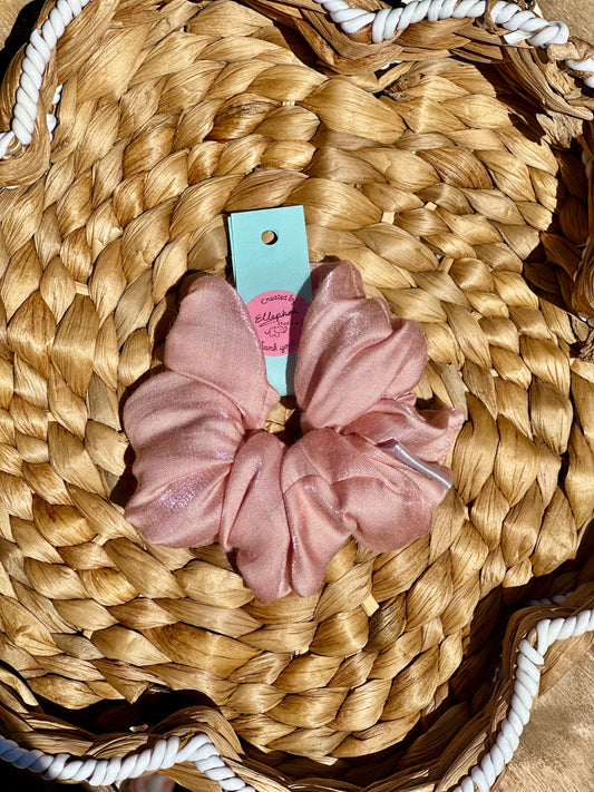 Shimmery Peach Hair Scrunchie