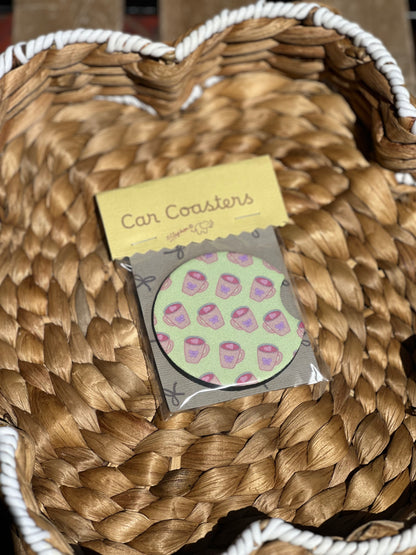Mini Coffee Anyone Car Coasters (Pack of 2)