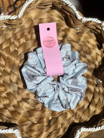 Blue Koala Hair Scrunchie