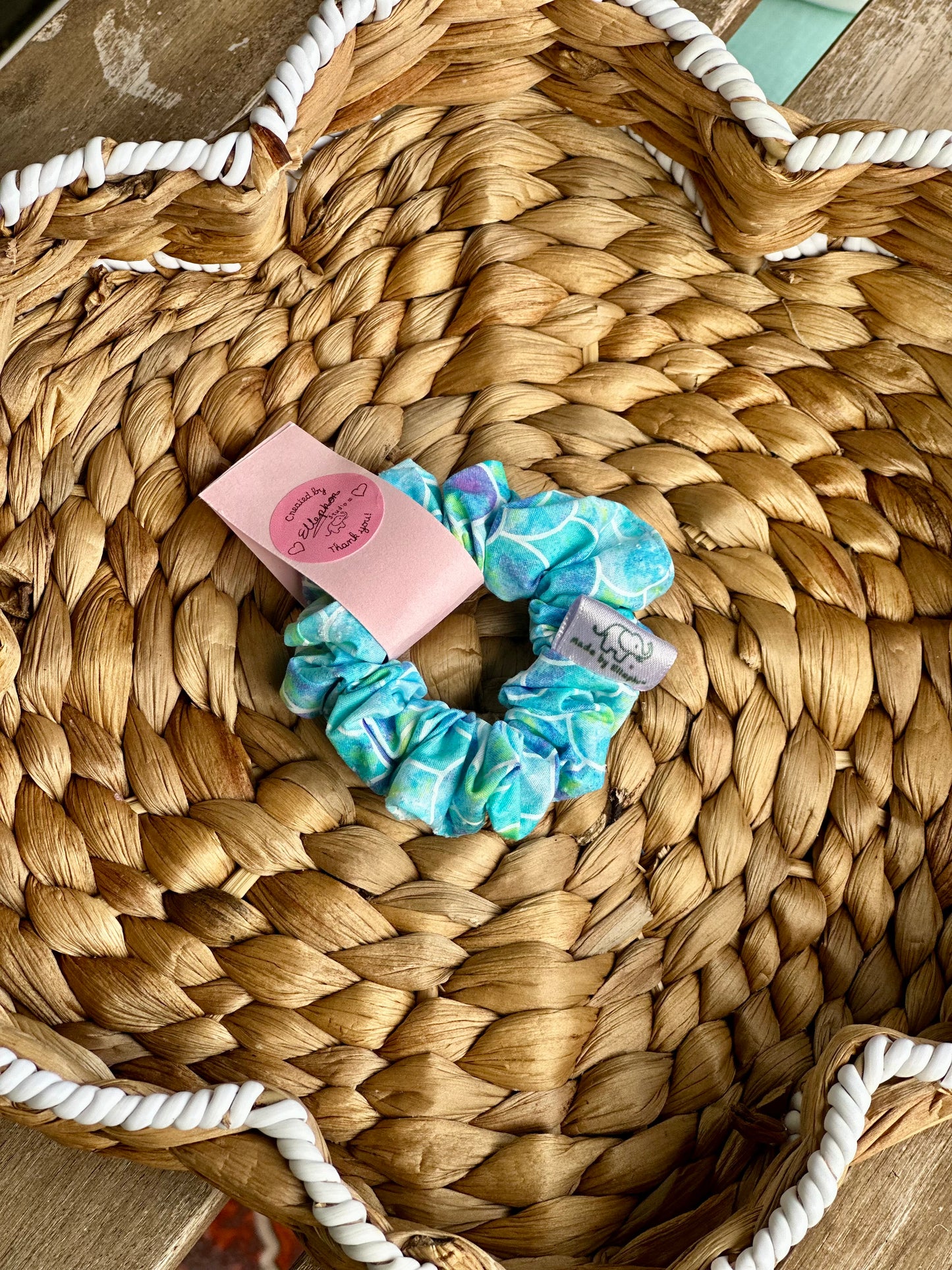 Blue Mermaid Hair Scrunchie