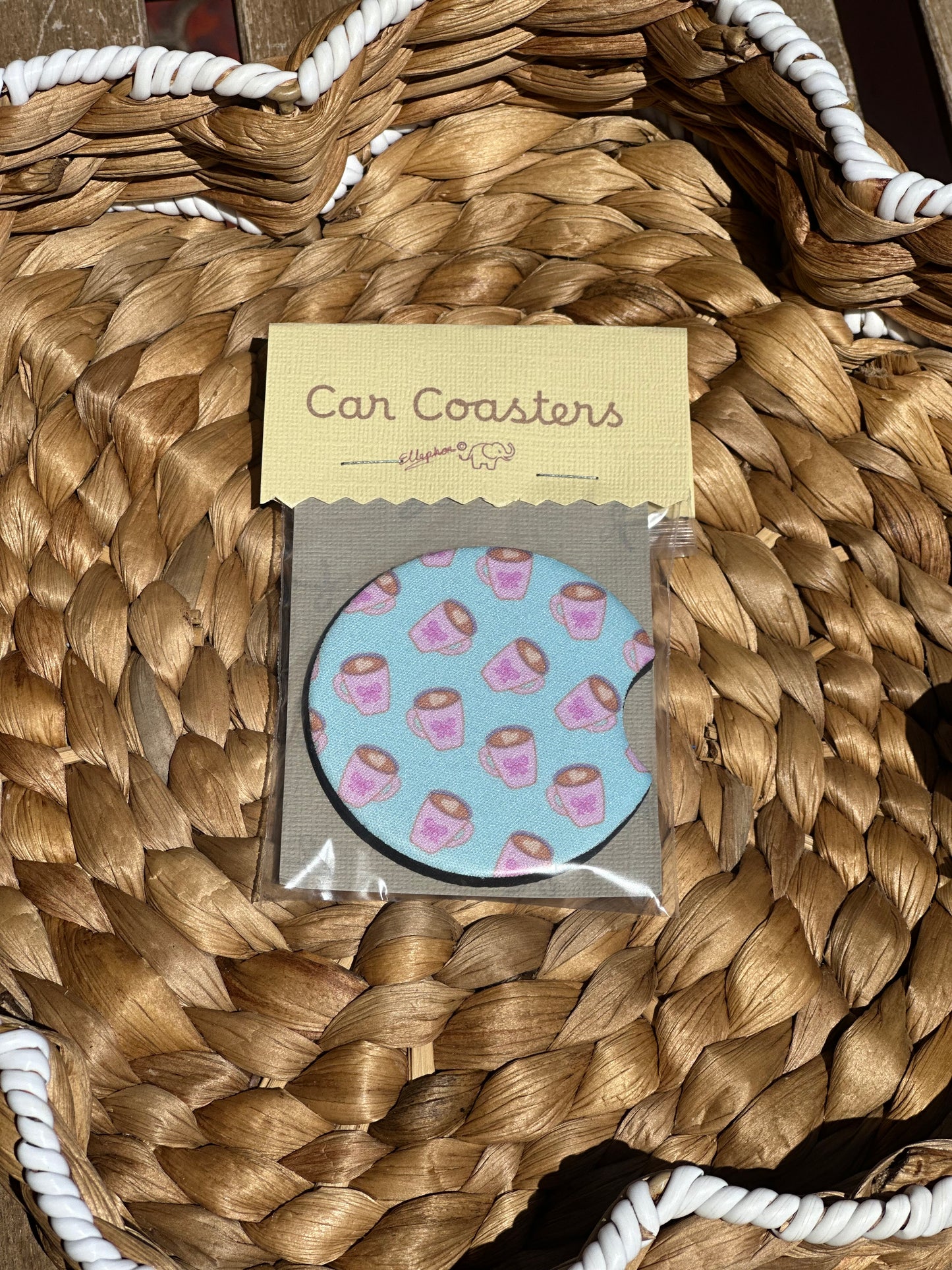 Mini Coffee Anyone Car Coasters (Pack of 2)