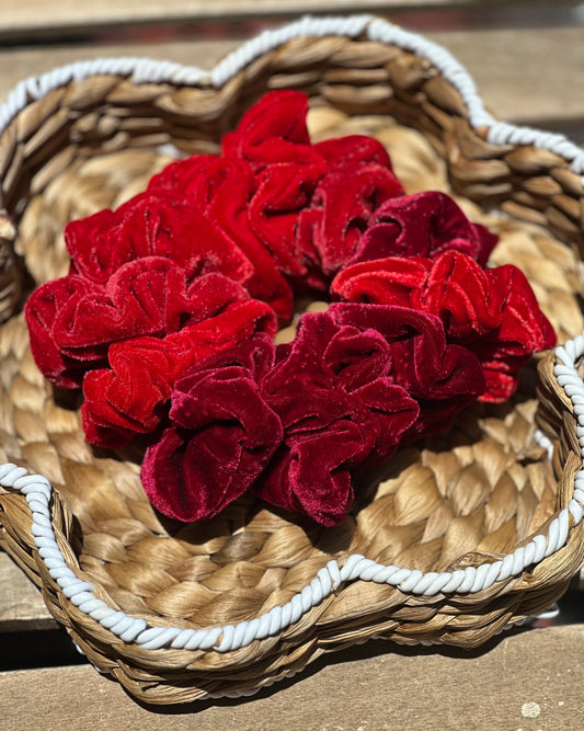 Red Velvet Party Mini Scrunchie