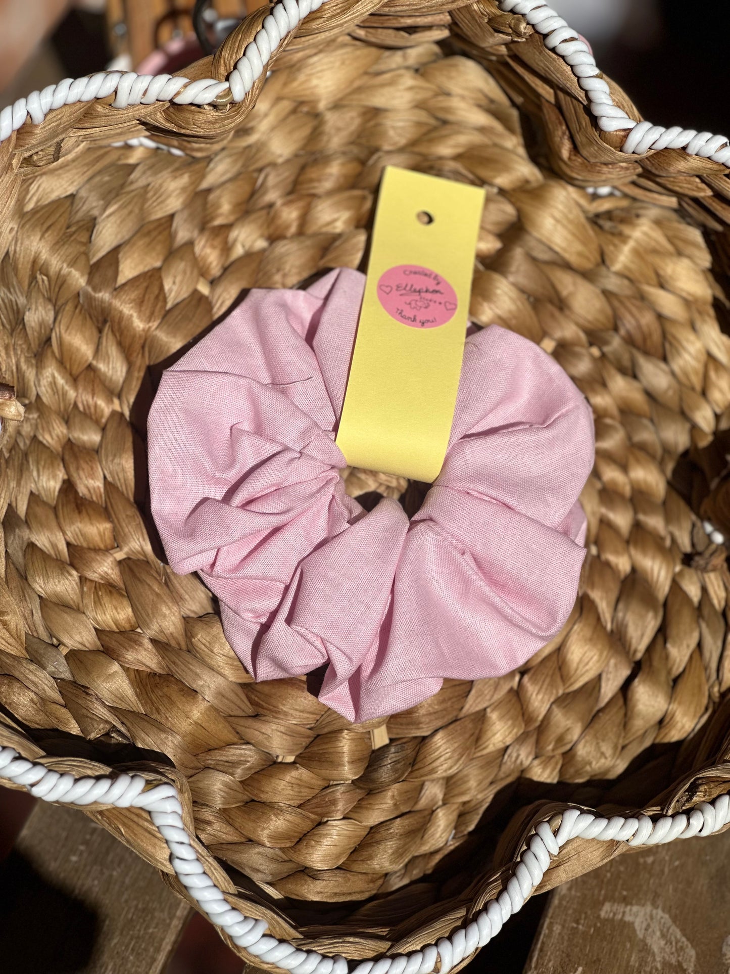 Pastel Pink Hair Scrunchie