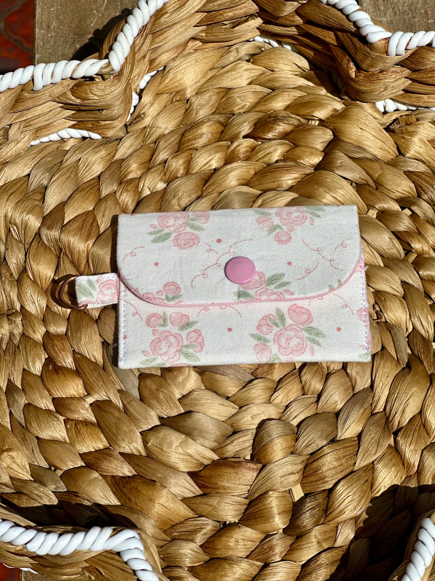 Pink Flora Card Case