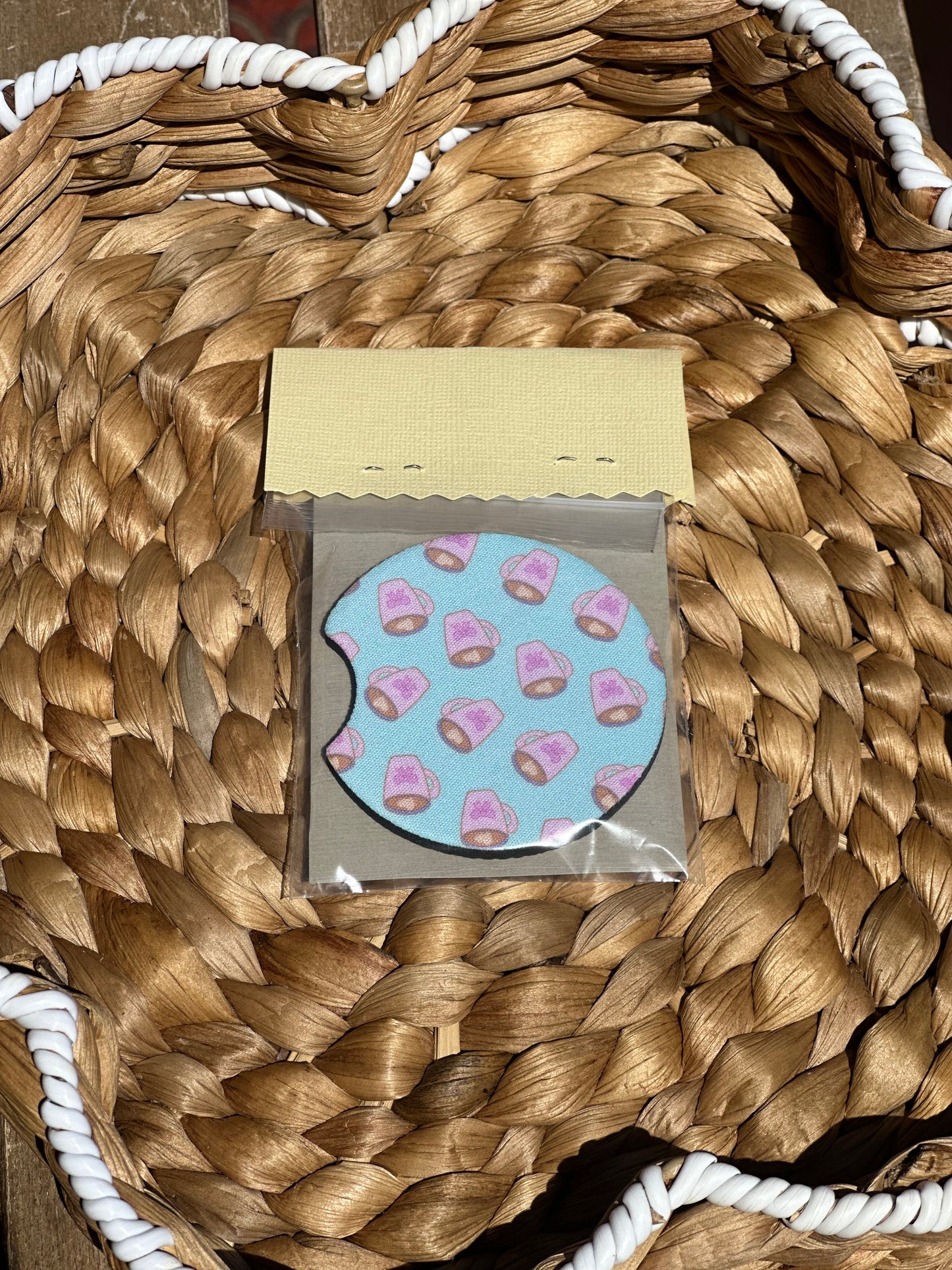 Mini Coffee Anyone Car Coasters (Pack of 2)