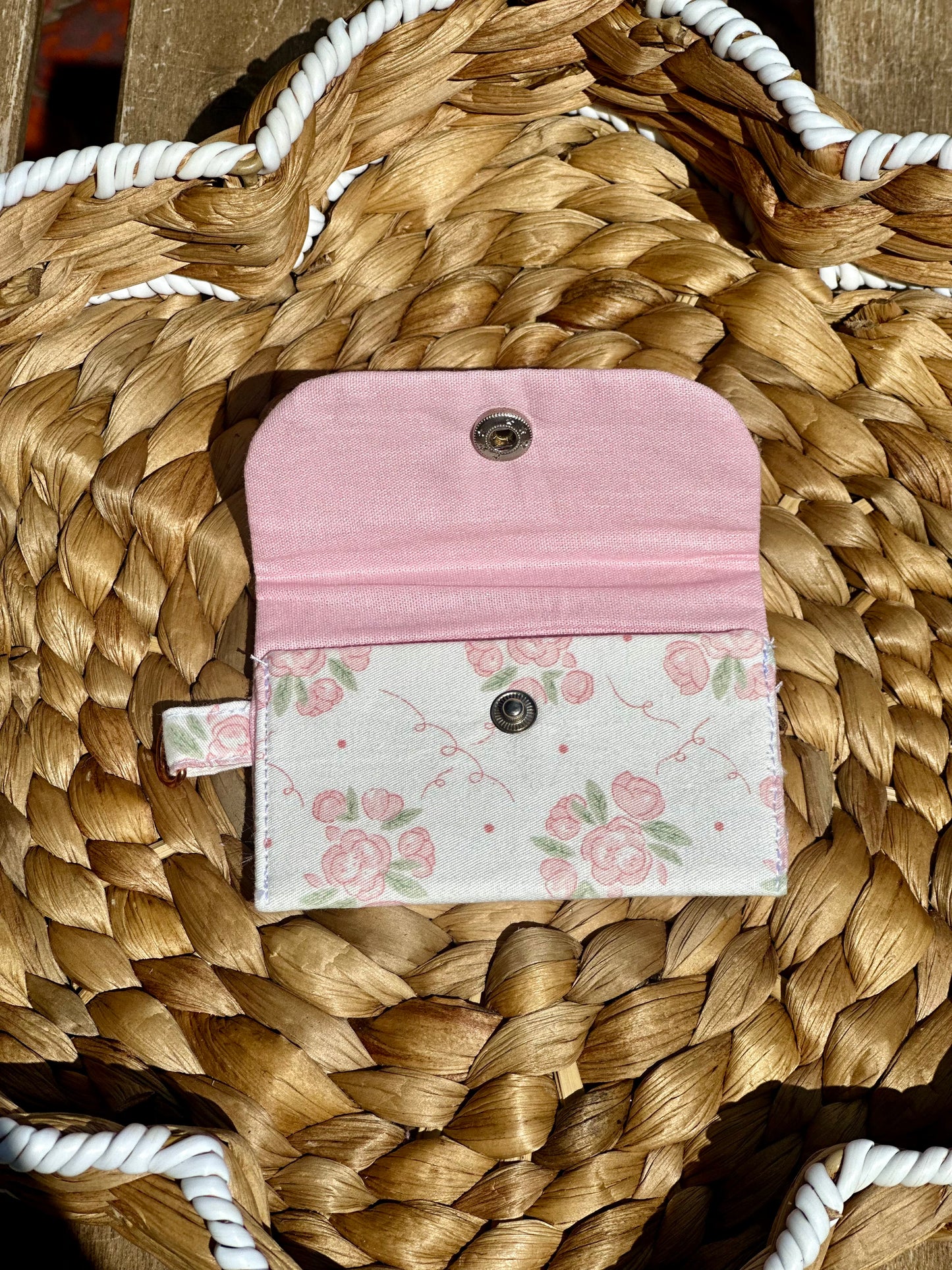Pink Flora Card Case