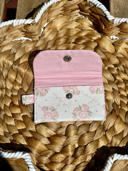 Pink Flora Card Case