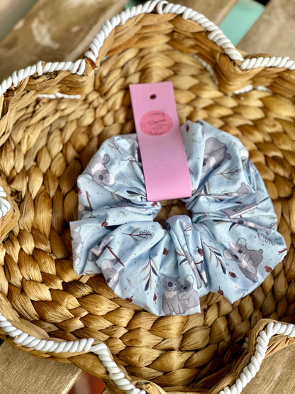 Blue Koala Hair Scrunchie