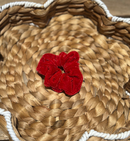 Red Velvet Party Mini Scrunchie